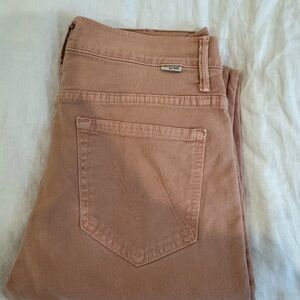 MOTHER High-Rise Skinny Jeans in Dusty Blush